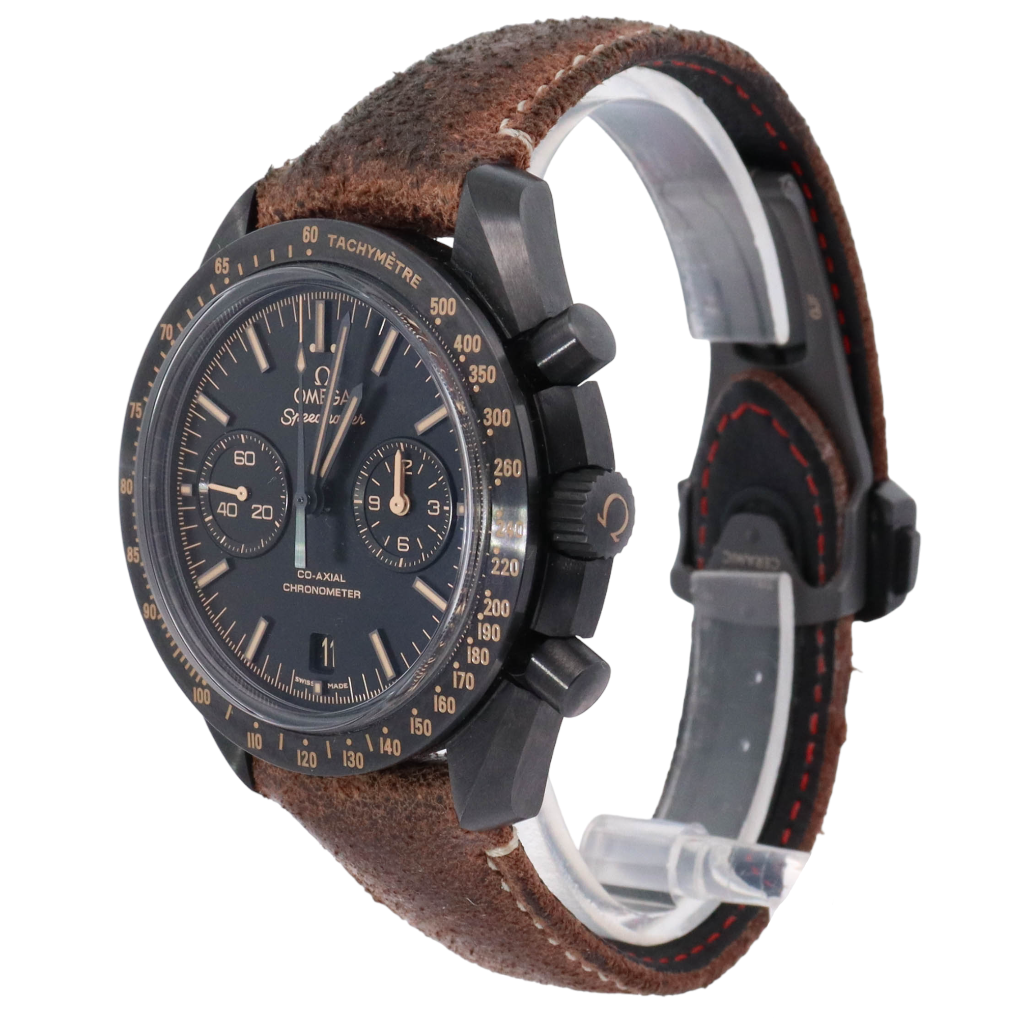 Omega Speedmaster 44.24 Ceramic Black Chronograph Dial Watch Reference# 311.92.44.51.01.006 - Happy Jewelers Fine Jewelry Lifetime Warranty