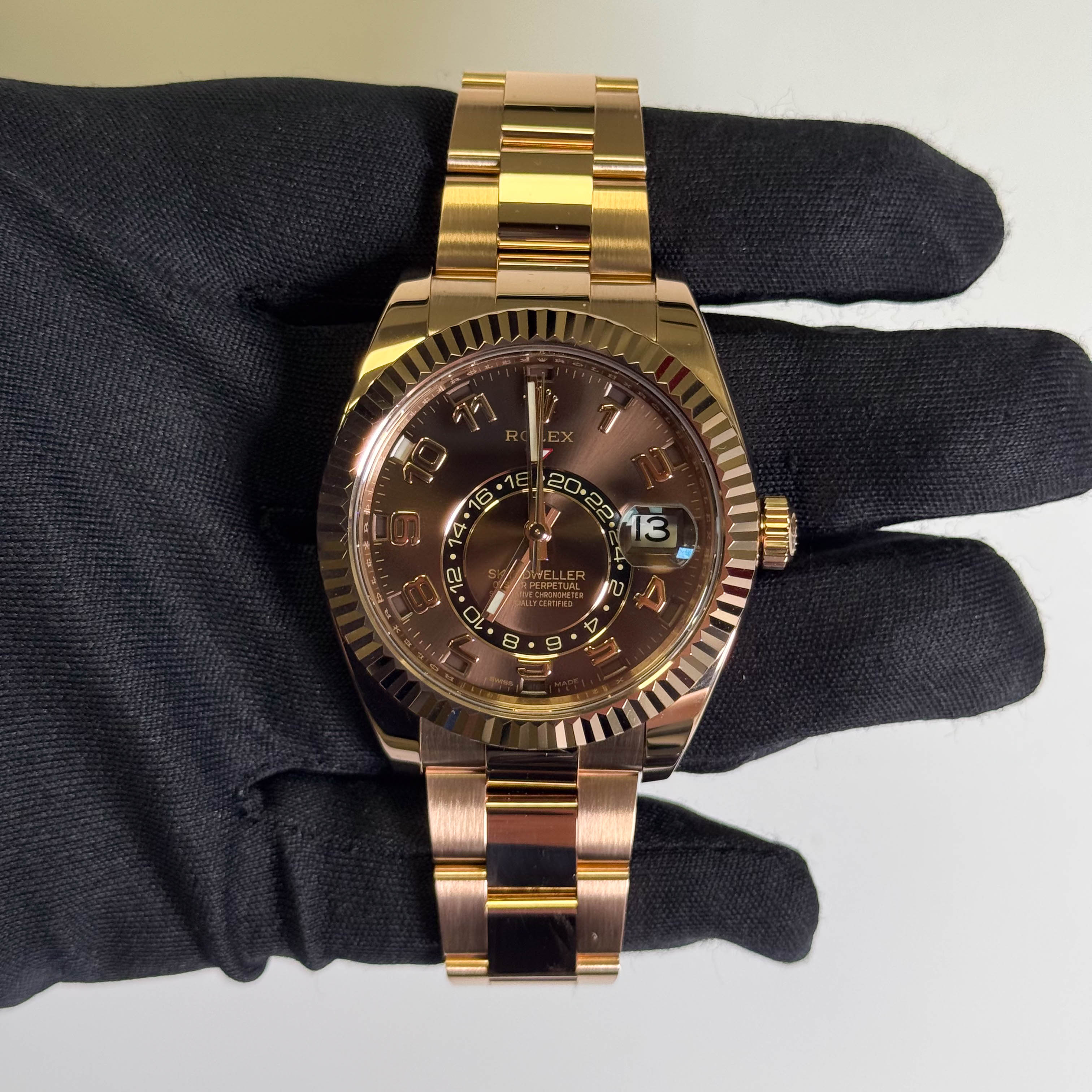 Rolex Sky-Dweller 42mm Chocolate Dial Watch Ref# 326935