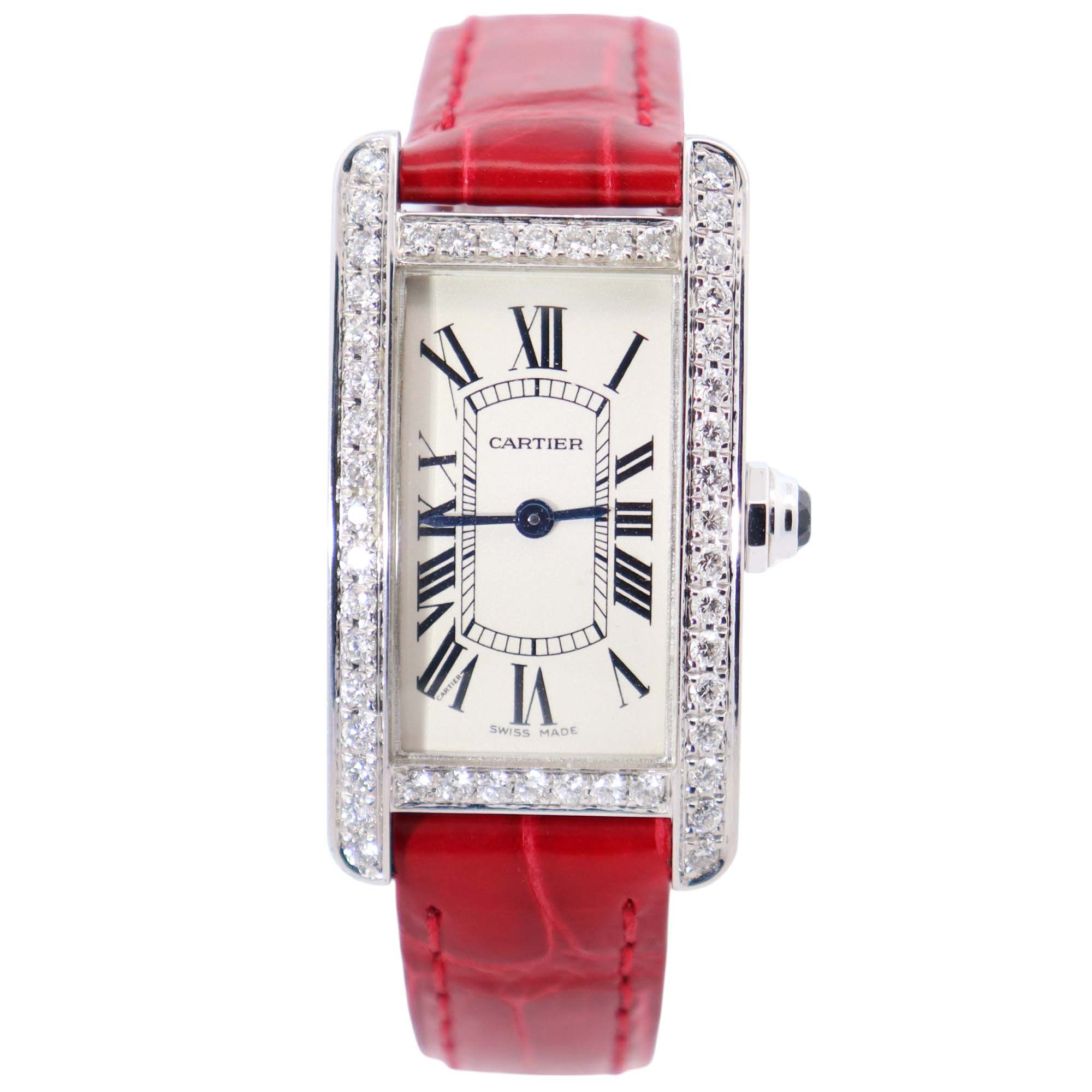 Cartier Tank 19mm White Dial Watch Ref# W2601956 - Happy Jewelers Fine Jewelry Lifetime Warranty