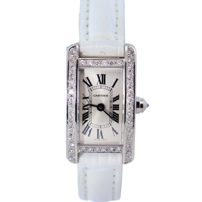 Cartier Tank 15.5mm White Dial Watch Ref# WSTA0032 - Happy Jewelers Fine Jewelry Lifetime Warranty