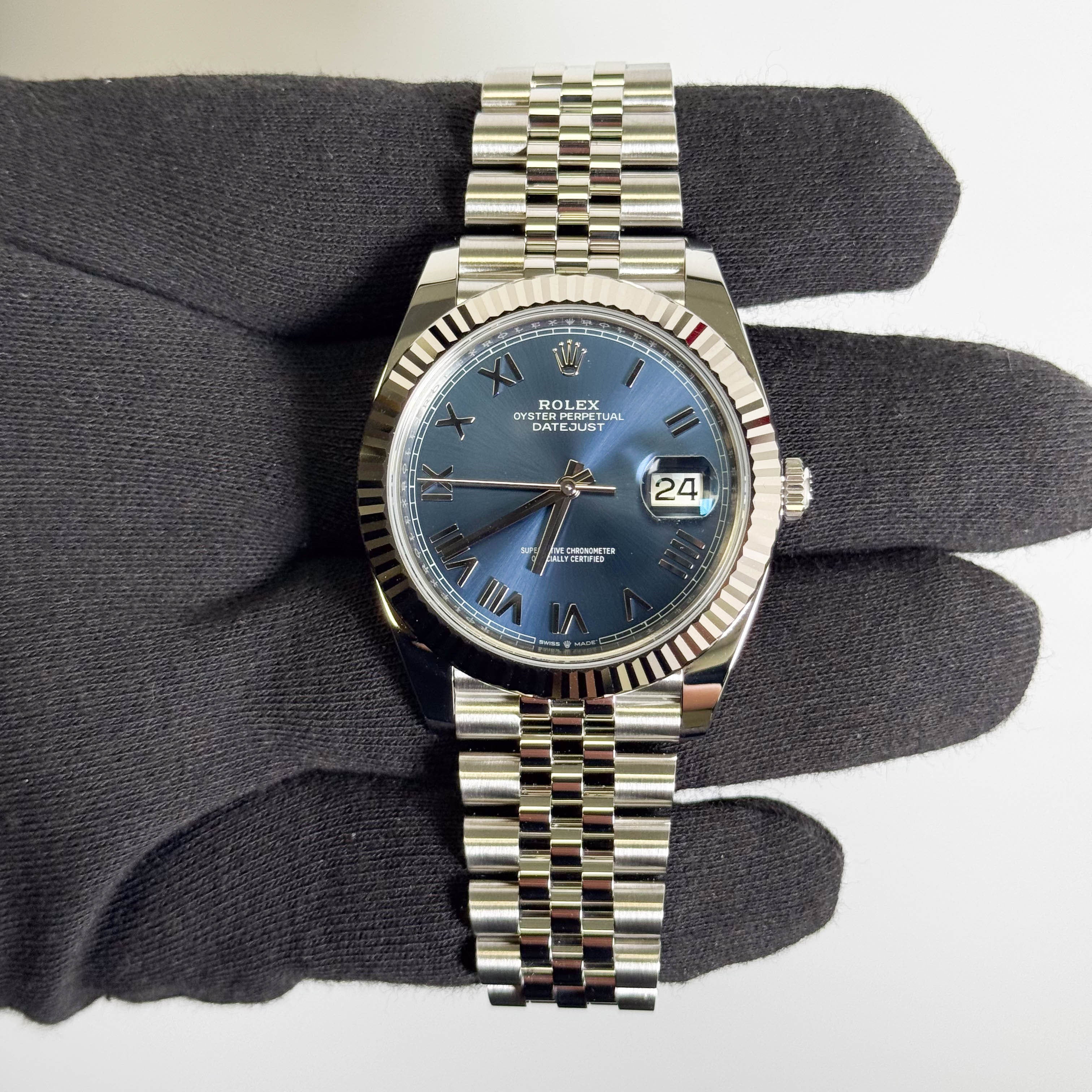 Rolex Datejust 41mm Blue Dial Watch Ref# 126334