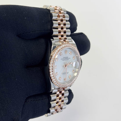 Rolex Datejust 36mm MOP Dial Watch Ref# 126281RBR - Happy Jewelers Fine Jewelry Lifetime Warranty