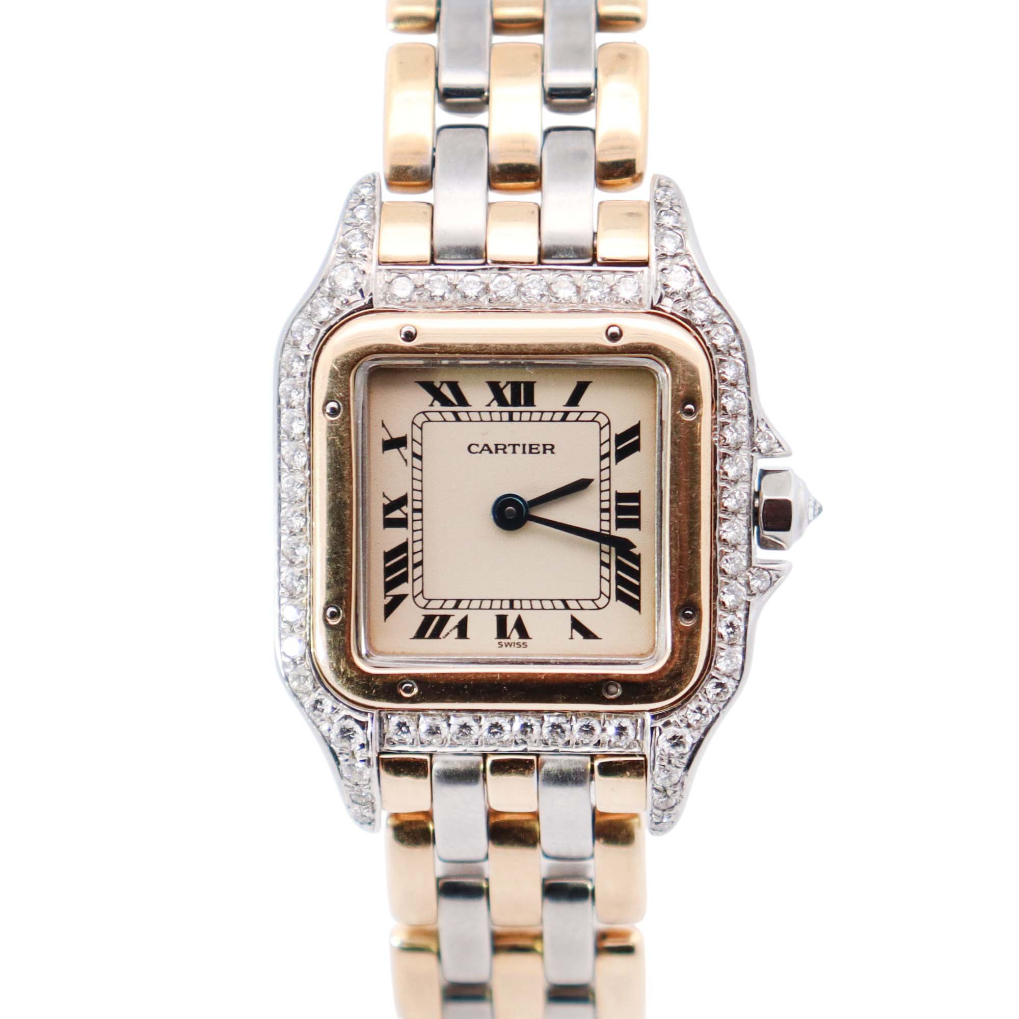Cartier Panthere 22mm Ivory Roman Dial Watch - Happy Jewelers Fine Jewelry Lifetime Warranty