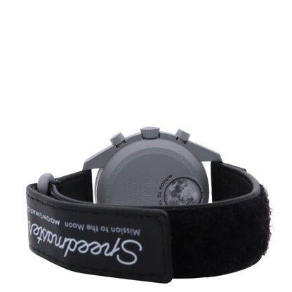 Omega x Swatch Moonswatch "Mission to the Moon" 42mm Bioceramic Black Chronograph Dial Watch Reference# SO33M100 - Happy Jewelers Fine Jewelry Lifetime Warranty