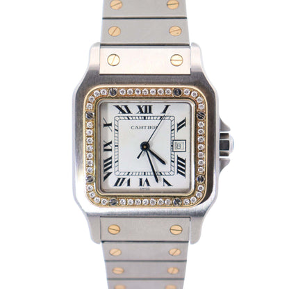 Cartier Santos 29mm White Dial Watch Ref# 2961 - Happy Jewelers Fine Jewelry Lifetime Warranty
