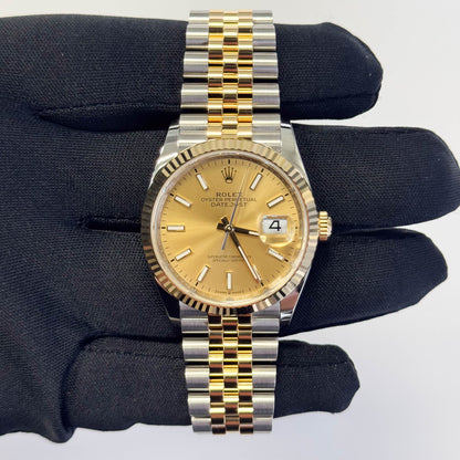 Rolex Datejust 36mm Champagne Dial Watch Ref# 126233 - Happy Jewelers Fine Jewelry Lifetime Warranty