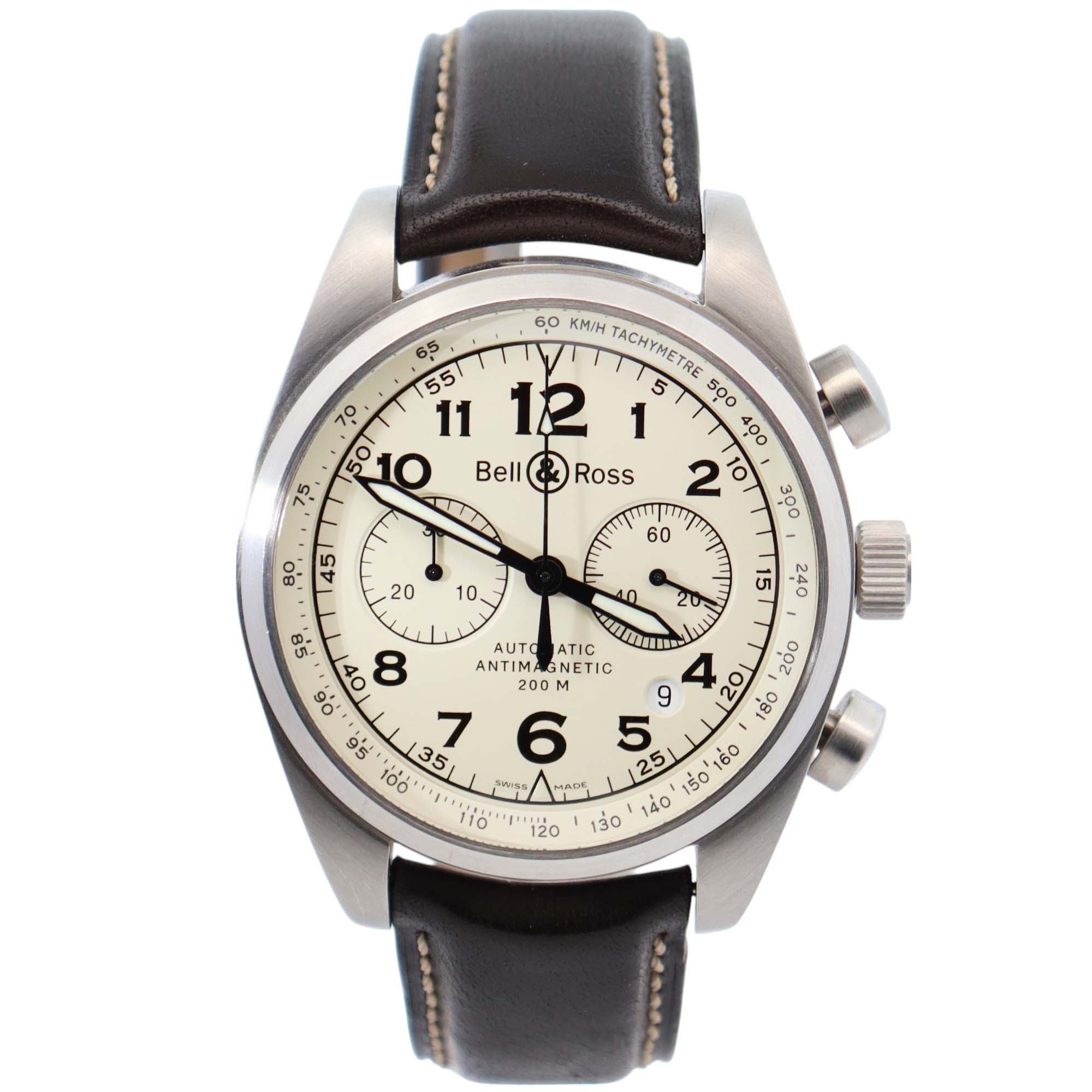 ロザーナ Bell & Ross Vintage 42mm Cream Dial Watch Ref# 126.XL – Happy Jewelers