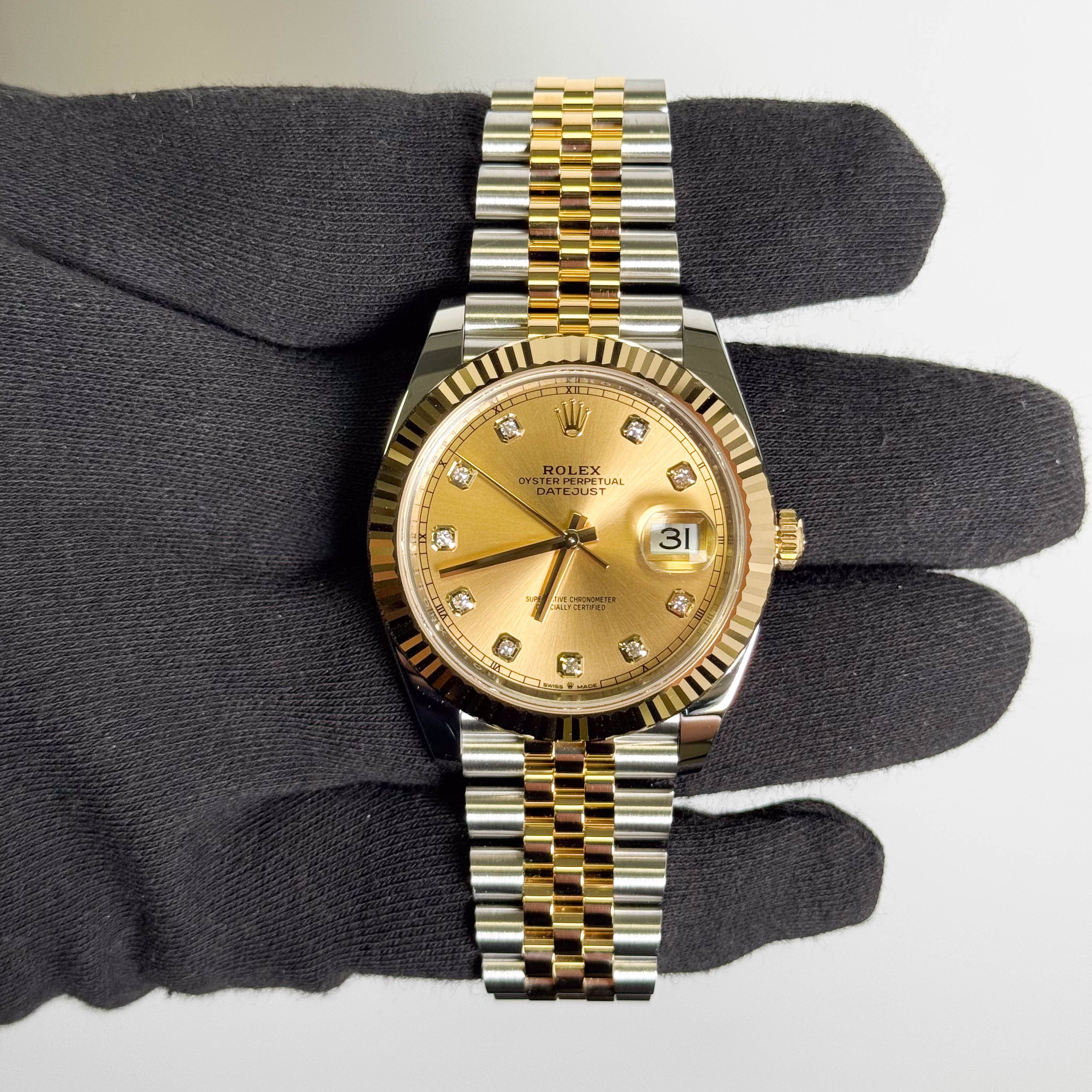 Rolex Datejust 41mm Champagne Dial Watch Ref# 126333