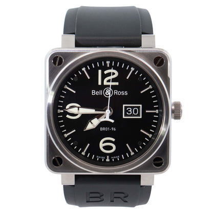 Bell & Ross BR01-96 46mm Black Dial Watch Ref# BR01-96 - Happy Jewelers Fine Jewelry Lifetime Warranty