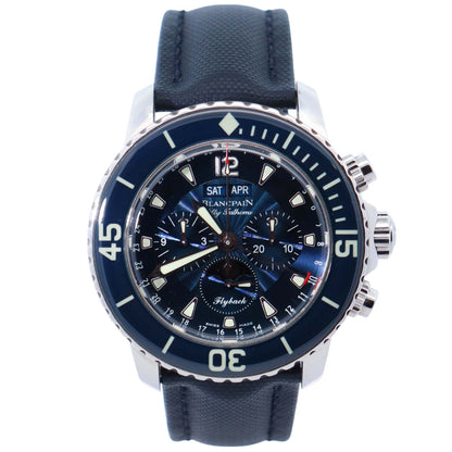 Blancpain Fifty Fathoms 45mm Blue Dial Watch Ref# 5066F-1140-52B - Happy Jewelers Fine Jewelry Lifetime Warranty