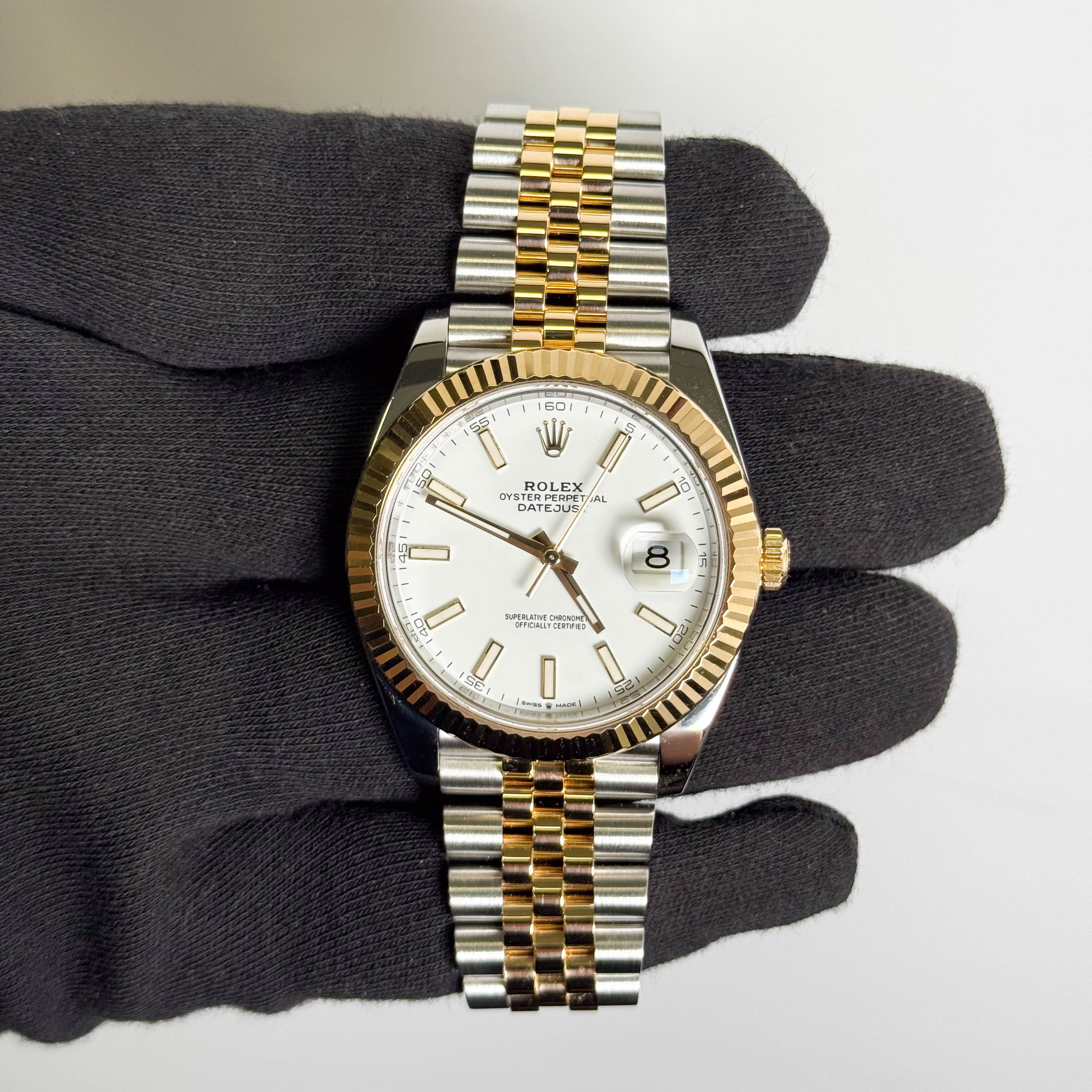 Rolex Datejust 41mm White Dial Watch Ref# 126333