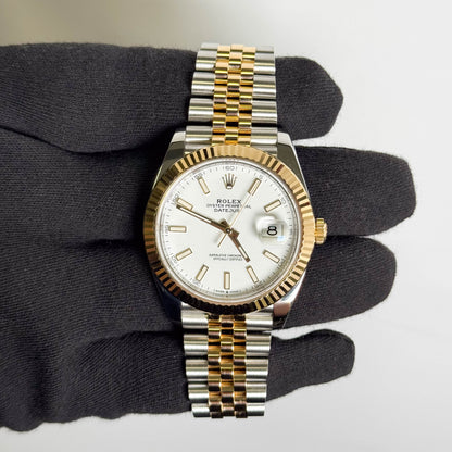 Rolex Datejust 41mm White Dial Watch Ref# 126333