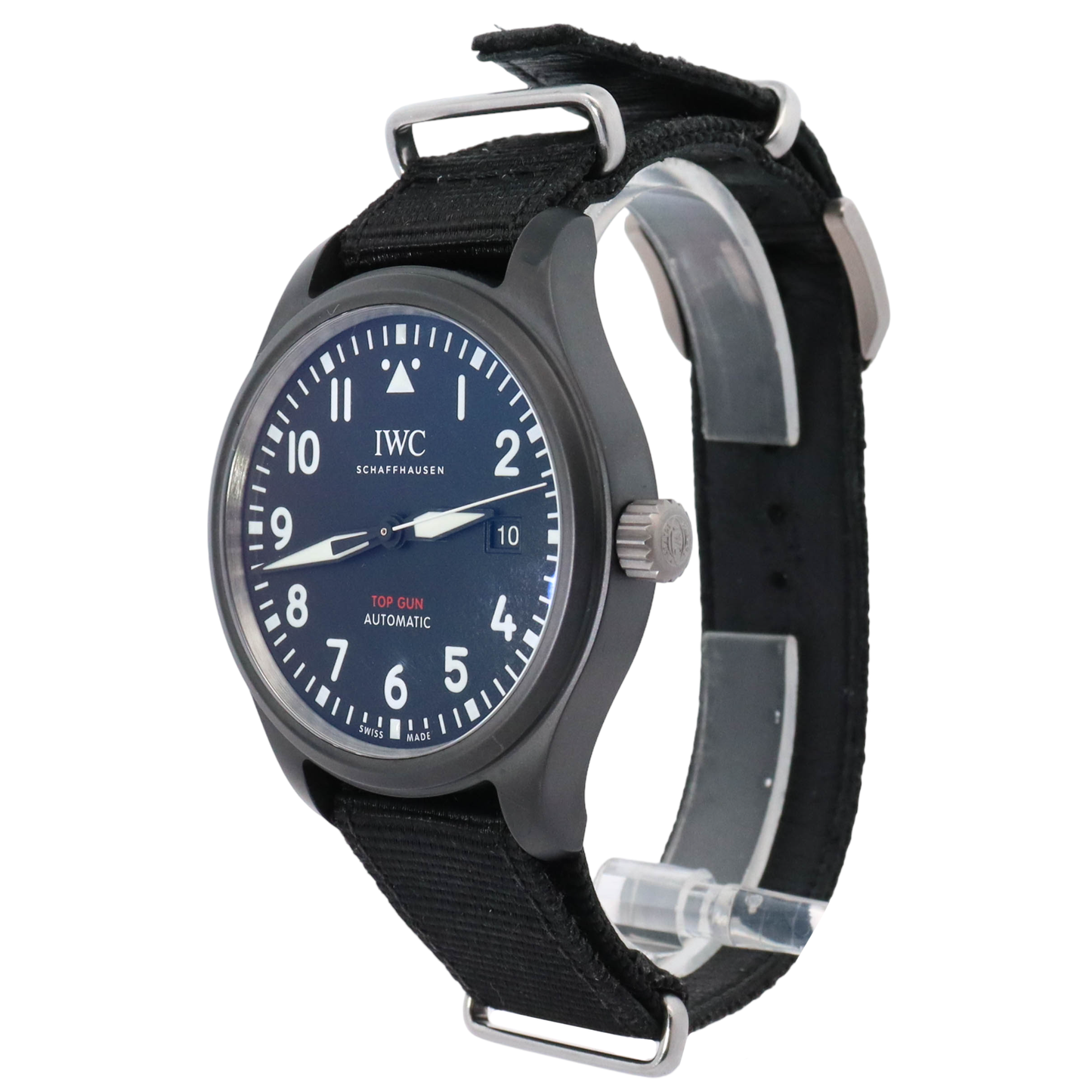 IWC Pilot "Top Gun" Ceramic 41mm Black Roman Dial Watch IW3269 - Happy Jewelers Fine Jewelry Lifetime Warranty