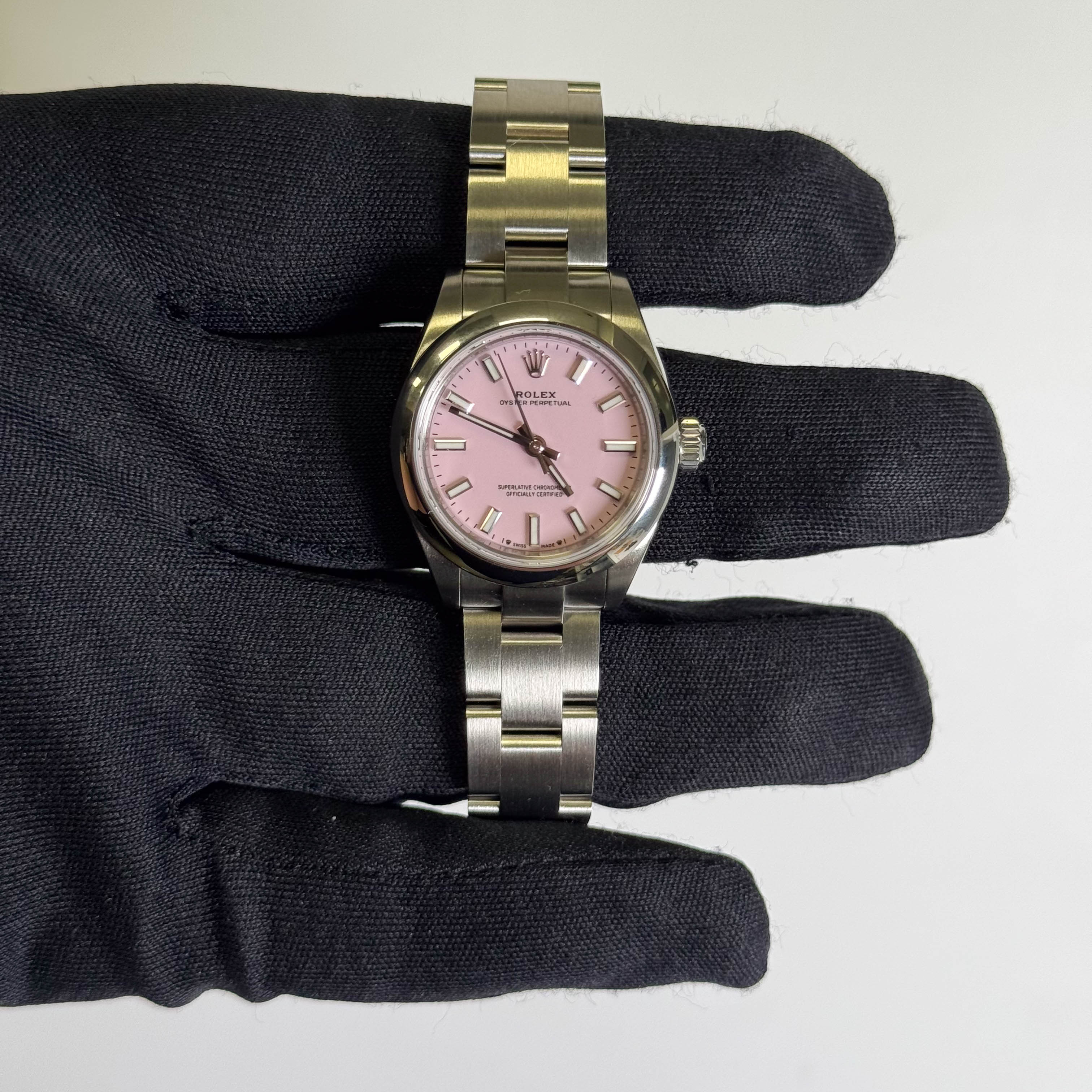 Rolex Oyster Perpetual 31mm Pink Dial Watch Ref# 277200