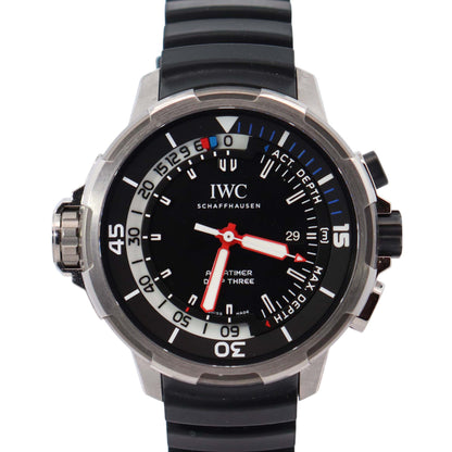 IWC Aquatimer 46mm Black Dial Watch Ref# IW355701 - Happy Jewelers Fine Jewelry Lifetime Warranty