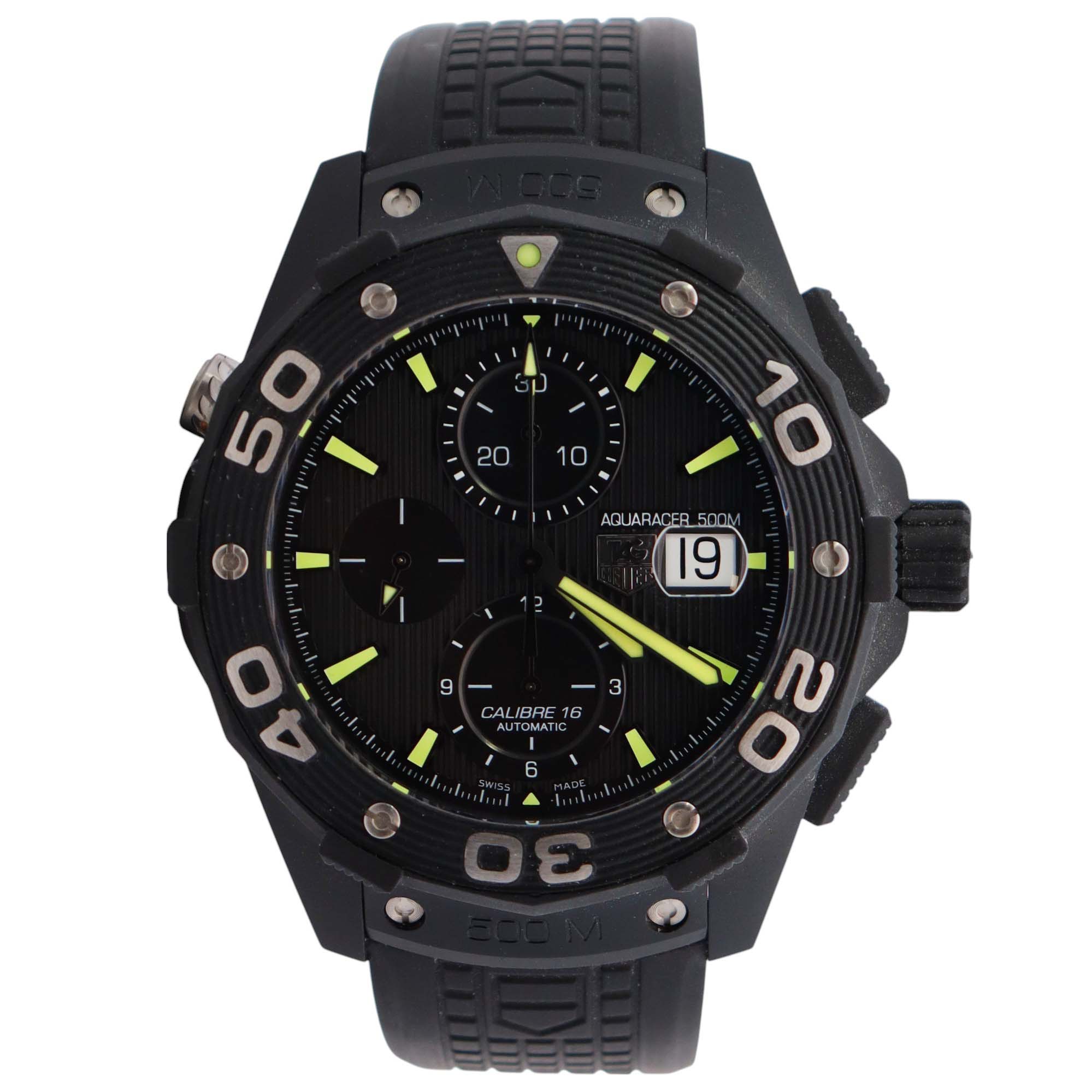 Tag Heuer Aquaracer 44mm Black Dial Watch Ref# CAJ2180 - Happy Jewelers Fine Jewelry Lifetime Warranty