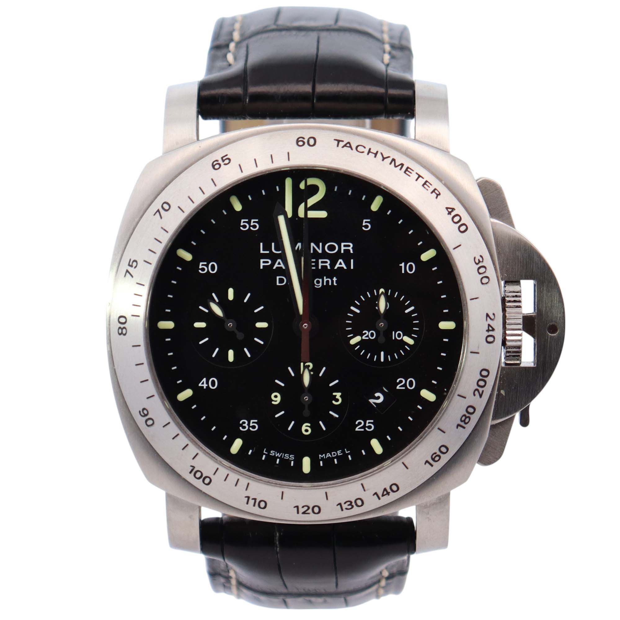 Panerai Luminor 44mm Black Dial Watch Ref# PAM00250 - Happy Jewelers Fine Jewelry Lifetime Warranty