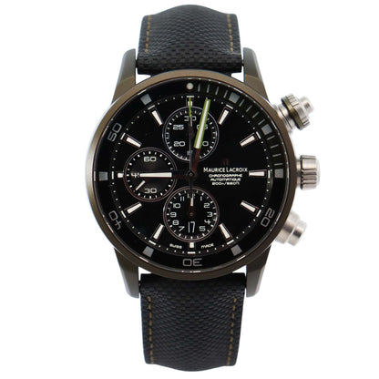 Maurice Lacroix 43mm Black Dial Watch Ref# PT6028-ALB21-331 - Happy Jewelers Fine Jewelry Lifetime Warranty