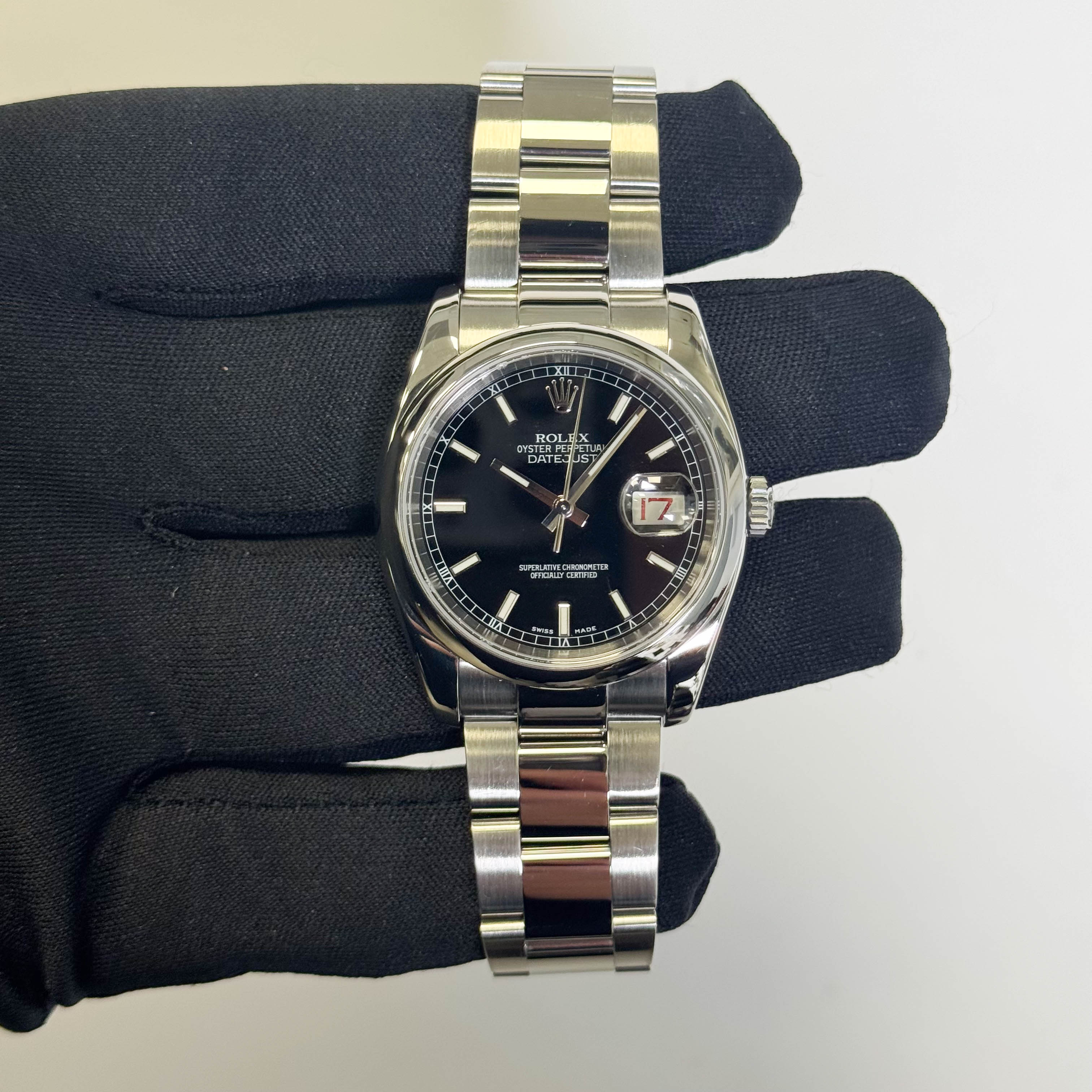 Rolex Datejust 36mm Black Dial Watch Ref# 116200