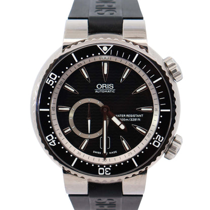 Oris Titan 47mm Black Dial Watch Ref# 643-7638-7454RS - Happy Jewelers Fine Jewelry Lifetime Warranty