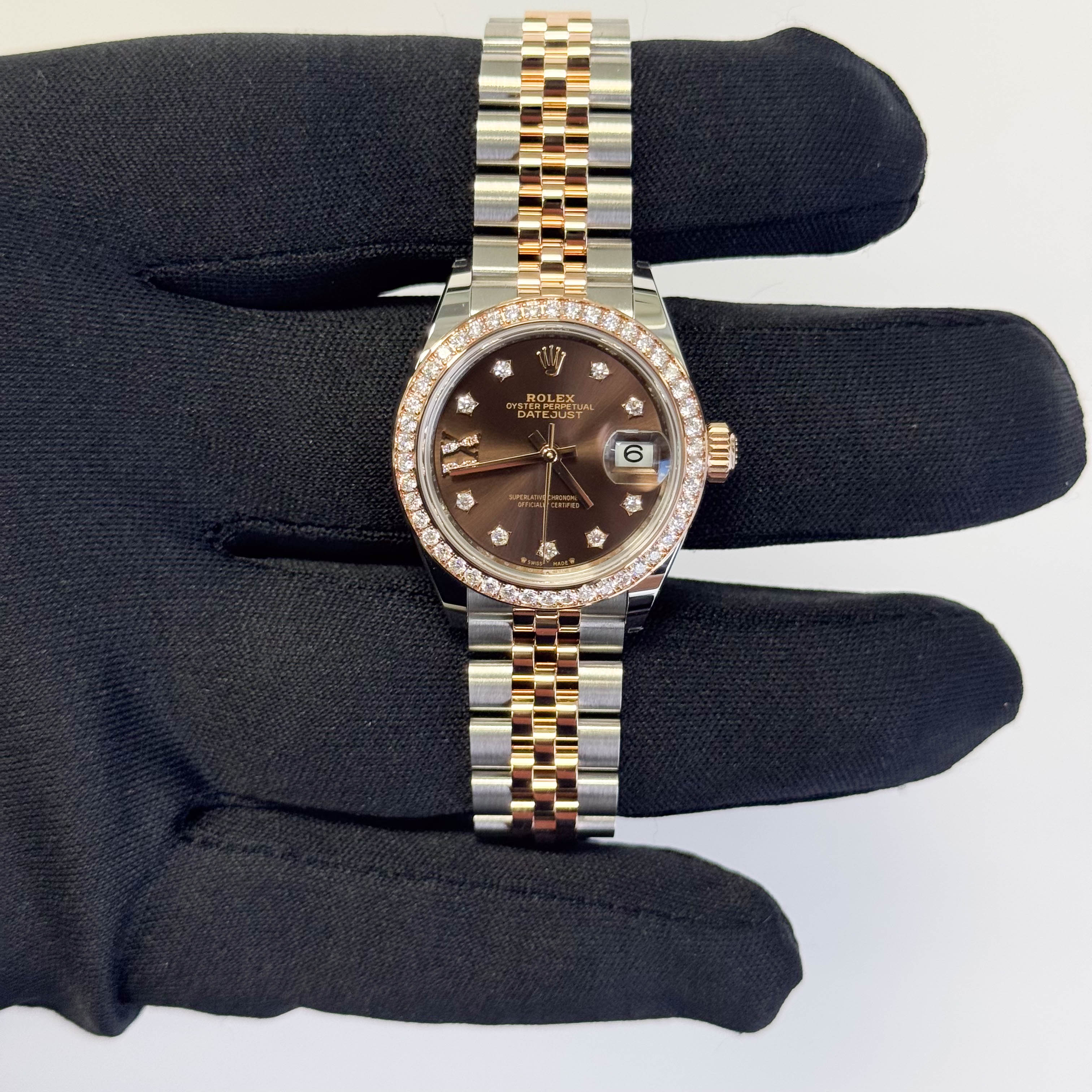 Rolex Datejust 28mm Brown Dial Watch Ref# 279381RBR