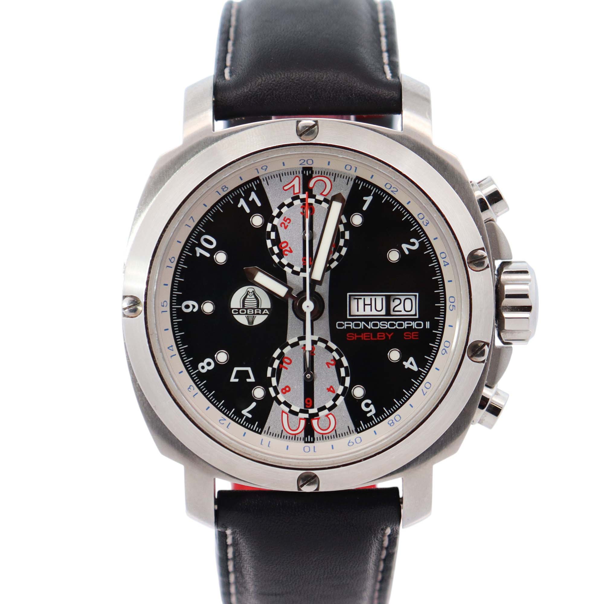 アノーニモ Anonimo クロノグラフ　CRONOSCOPIO Anonimo Cronoscopio 43mm Black Dial Watch – Happy Jewelers