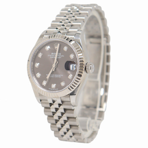 Rolex Ladies Datejust Stainless Steel 31mm Rhodium Diamond Dial Watch Reference# 278274 - Happy Jewelers Fine Jewelry Lifetime Warranty