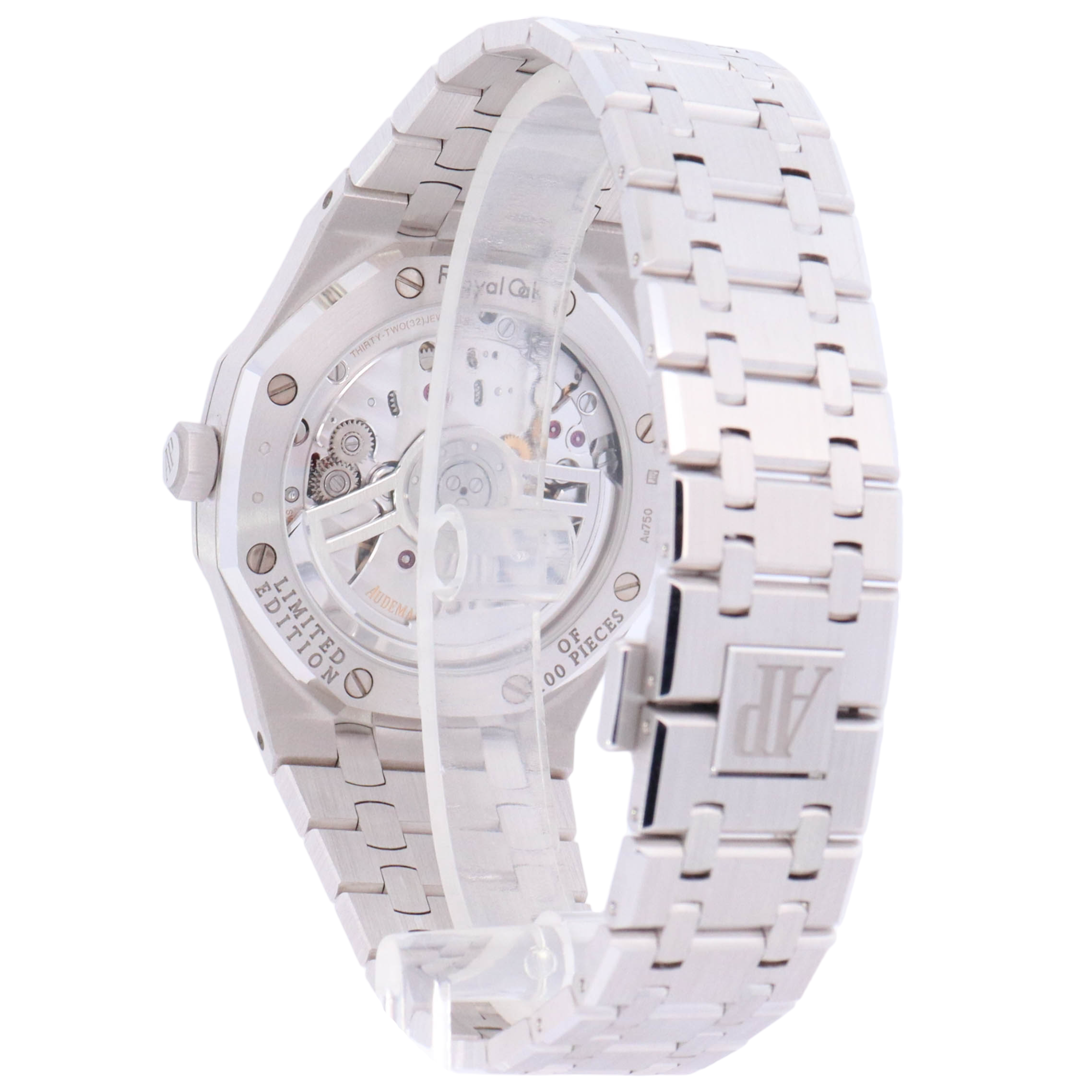 Audemars Piguet Royal Oak 41mm White Gold Light Blue Baguette Dial Watch Reference# 15510BC.OO.1320BC.01 - Happy Jewelers Fine Jewelry Lifetime Warranty