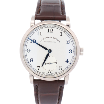 A Lange & Sohne 38.5mm White Gold Silver Arabic Dial Watch Ref# 235.026 - Happy Jewelers Fine Jewelry Lifetime Warranty