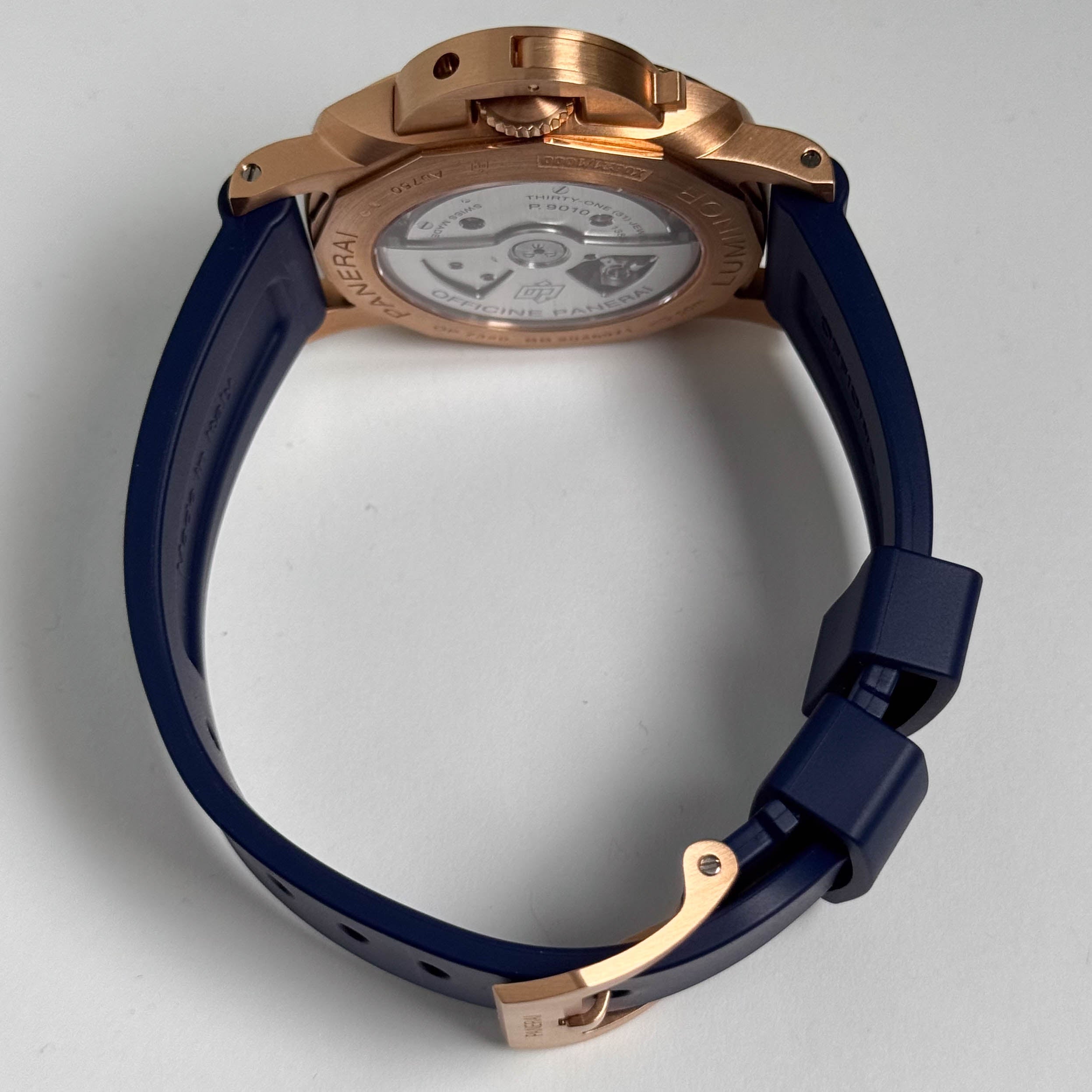 Panerai Luminor Marina Goldtech 44mm Blue Dial Watch Ref# PAM01112