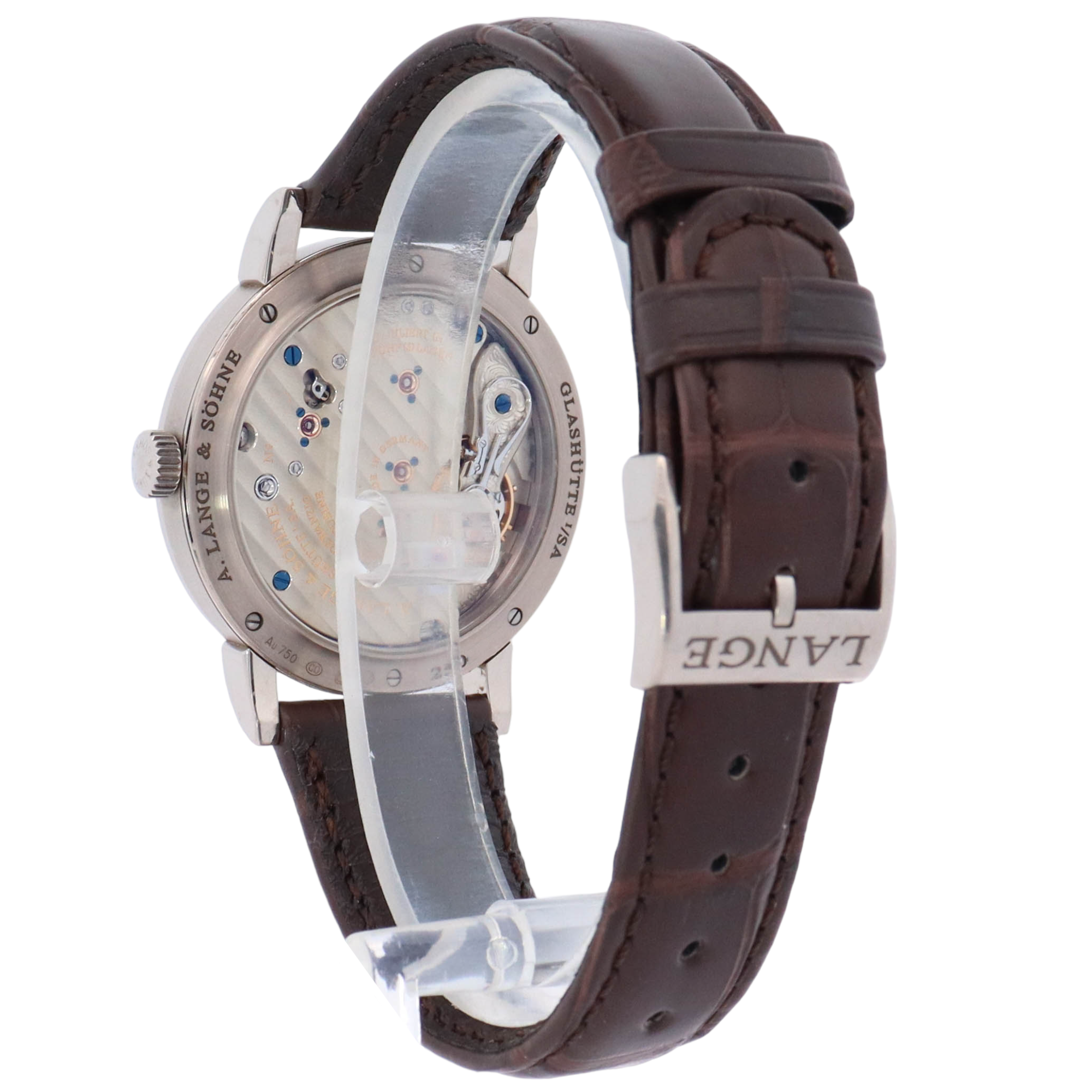 A Lange & Sohne 38.5mm White Gold Silver Arabic Dial Watch Ref# 235.026 - Happy Jewelers Fine Jewelry Lifetime Warranty