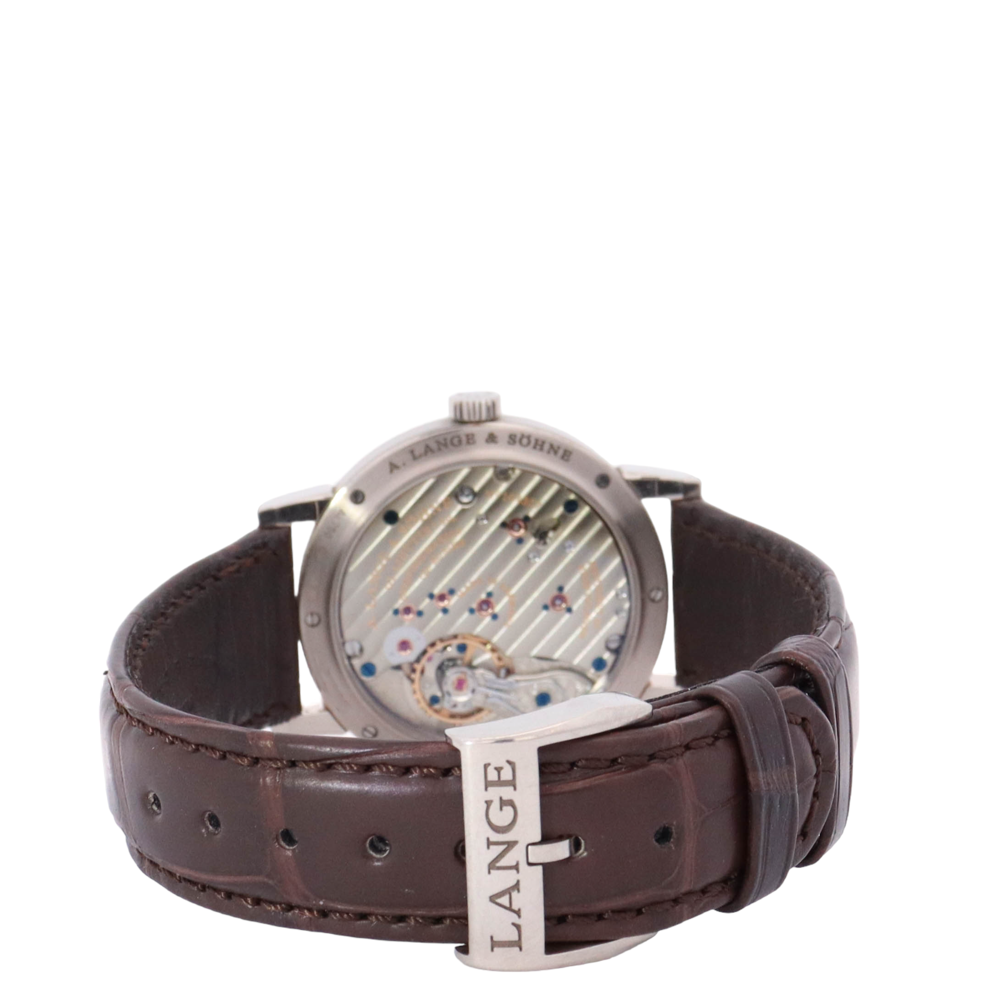 A Lange & Sohne 38.5mm White Gold Silver Arabic Dial Watch Ref# 235.026 - Happy Jewelers Fine Jewelry Lifetime Warranty