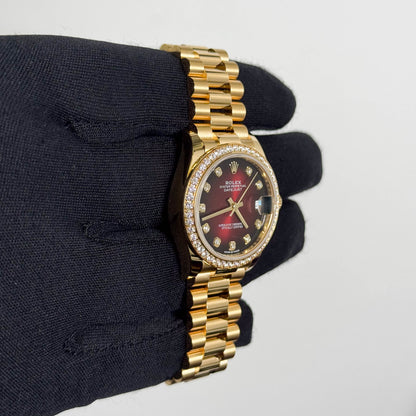 Rolex Datejust 31mm Red Ombre Dial Watch Ref# 278288RBR - Happy Jewelers Fine Jewelry Lifetime Warranty