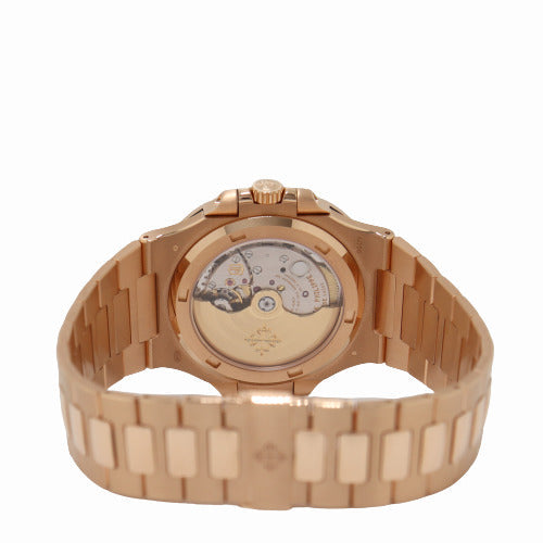 Patek Philippe Men's Nautilus Rose Gold 43mm Brown Stick Dial Watch Reference# 5711/1R-001 - Happy Jewelers Fine Jewelry Lifetime Warranty