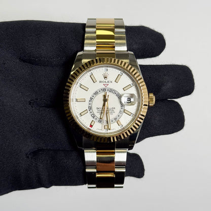 Rolex Sky-Dweller 42mm White Dial Watch Ref# 326933 - Happy Jewelers Fine Jewelry Lifetime Warranty
