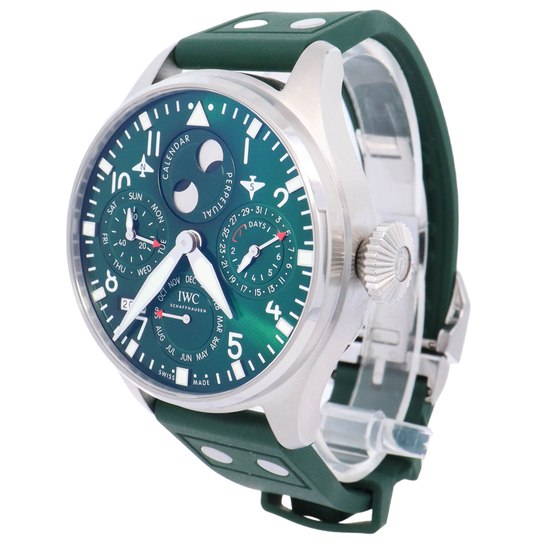 Load image into Gallery viewer, IWC Big Pilot 46.2mm Stainless Steel Green Dial Watch Reference# IW503608 - Happy Jewelers Fine Jewelry Lifetime Warranty
