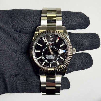 Rolex Sky-Dweller 42mm Black Dial Watch Ref# 326934 - Happy Jewelers Fine Jewelry Lifetime Warranty