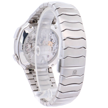 H. Moser & Cie Streamliner Flyback 40mm Stainless Steel  Blue Fume Dial Watch Reference# 6902-1201 - Happy Jewelers Fine Jewelry Lifetime Warranty