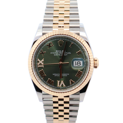 Rolex Datejust 36mm Green Dial Watch Ref# 126233 - Happy Jewelers Fine Jewelry Lifetime Warranty