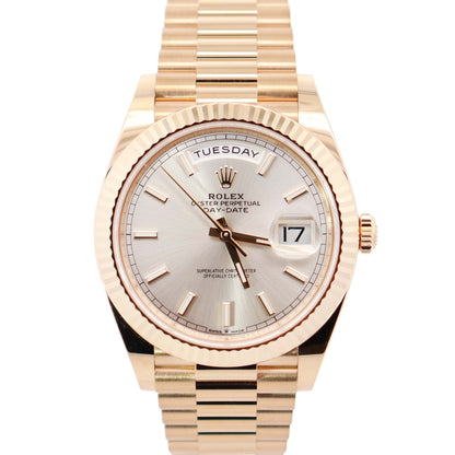 Rolex Day-Date 40mm Silver Dial Watch Ref# 228238 - Happy Jewelers Fine Jewelry Lifetime Warranty
