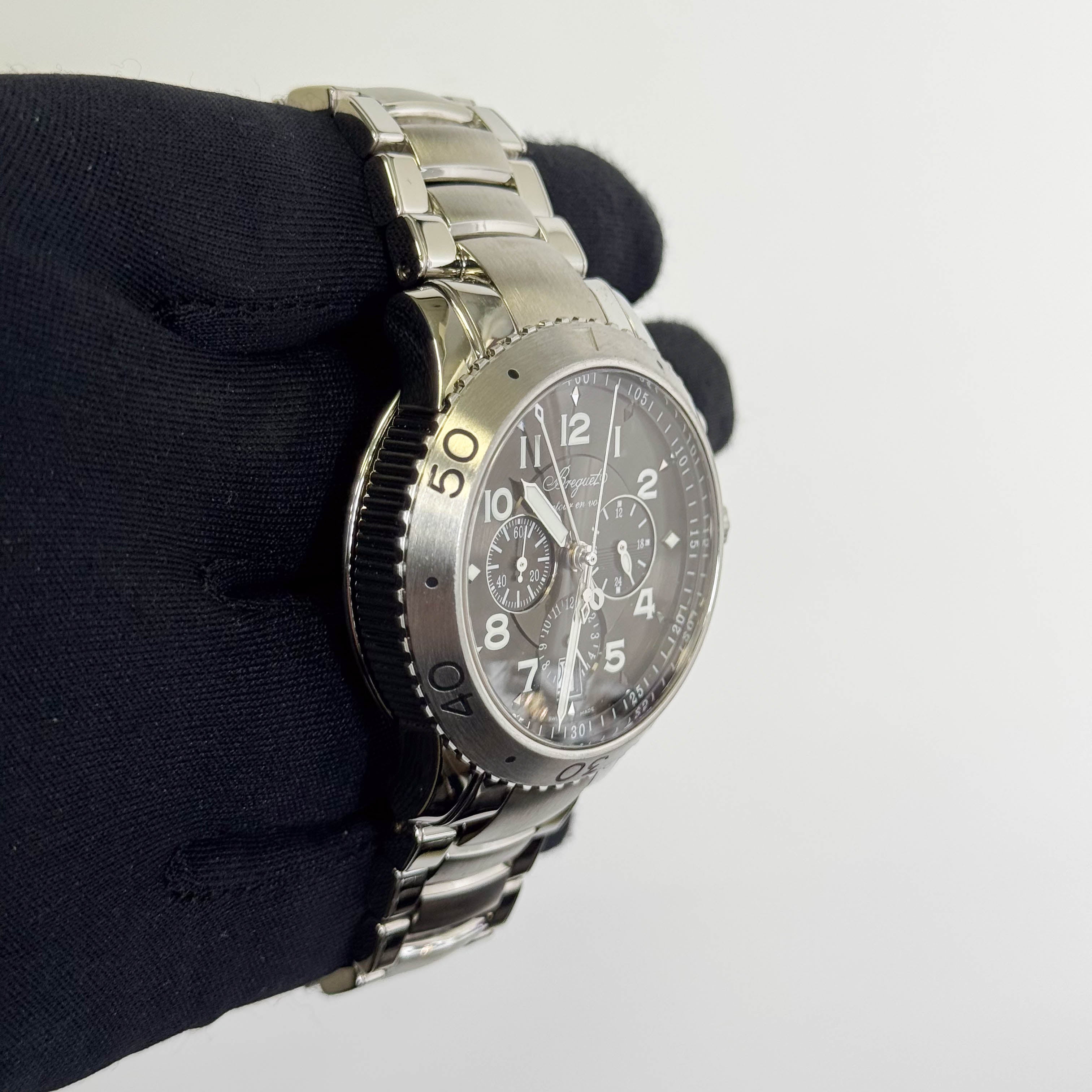 Breguet Type XXI Transatlantique Fly-Back 42.5mm Grey Arabic Chronograpgh Dial Watch Ref# 3810ST/92/SZ9 - Happy Jewelers Fine Jewelry Lifetime Warranty
