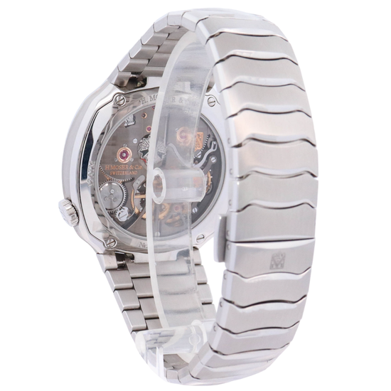 H. Moser & Cie Streamliner Perpetual Calendar 42.3mm Gray Sunburst Dial Watch Reference# 6812-1200 - Happy Jewelers Fine Jewelry Lifetime Warranty