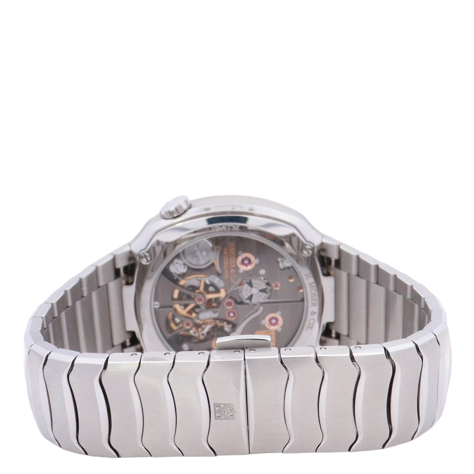 H. Moser & Cie Streamliner Perpetual Calendar 42.3mm Gray Sunburst Dial Watch Reference# 6812-1200 - Happy Jewelers Fine Jewelry Lifetime Warranty