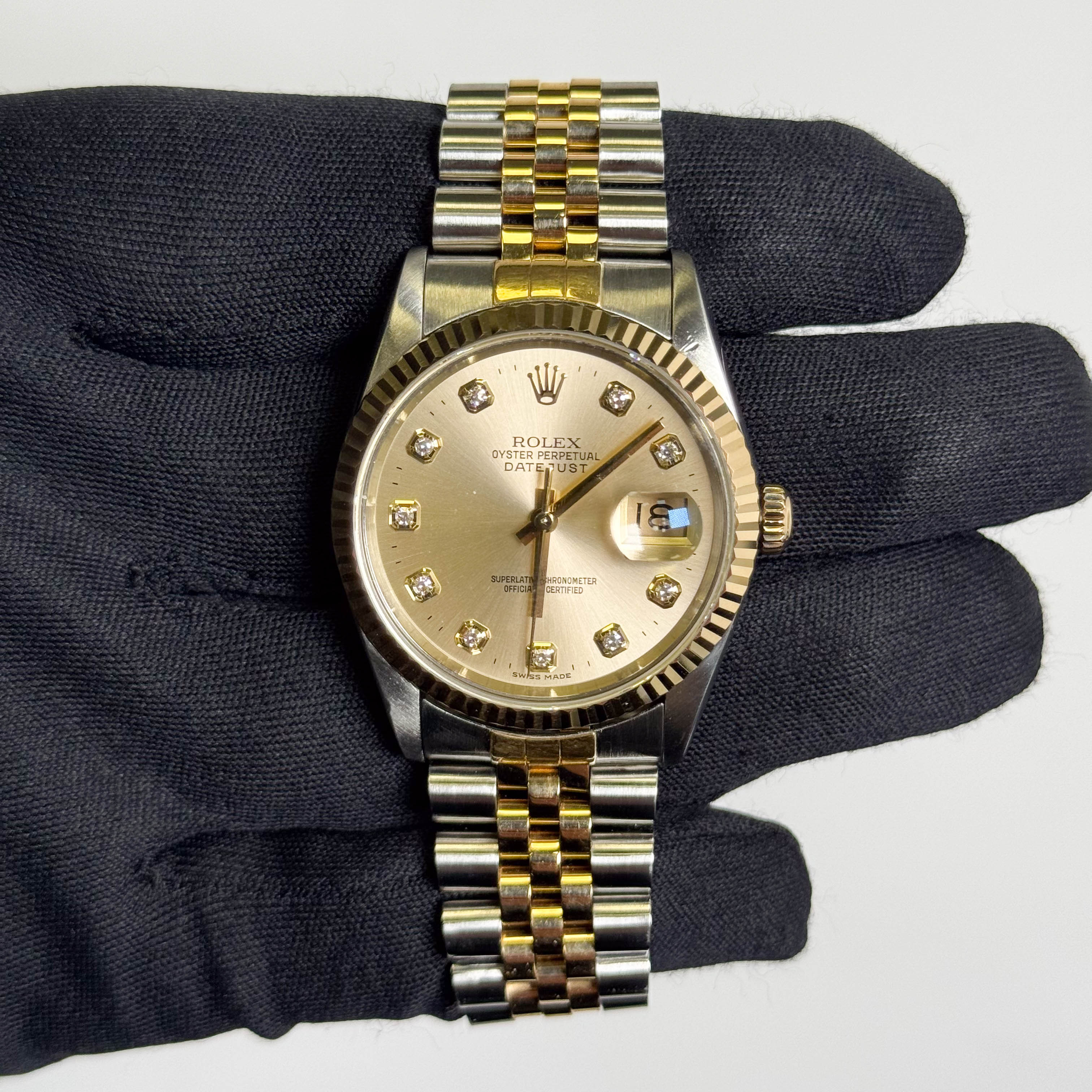 Rolex Datejust 36mm Champagne Dial Watch Ref# 16233 - Happy Jewelers Fine Jewelry Lifetime Warranty