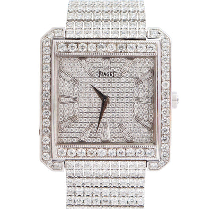 Piaget Protocole 46mm Pave Dial Watch Ref# P10452 - Happy Jewelers Fine Jewelry Lifetime Warranty