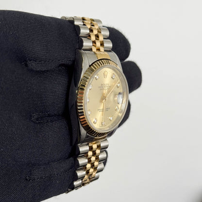 Rolex Datejust 36mm Champagne Dial Watch Ref# 16233 - Happy Jewelers Fine Jewelry Lifetime Warranty