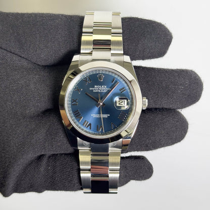 Rolex Datejust 41mm Blue Dial Watch Ref# 126300