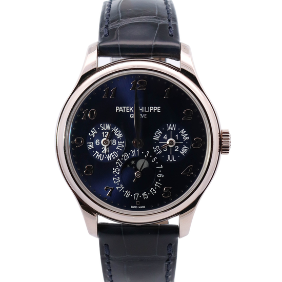 Load image into Gallery viewer, Patek Philippe Grand Complications 39mm 18kt White Gold Blue Arabic Dial Watch Reference# 5327G-001 - Happy Jewelers Fine Jewelry Lifetime Warranty
