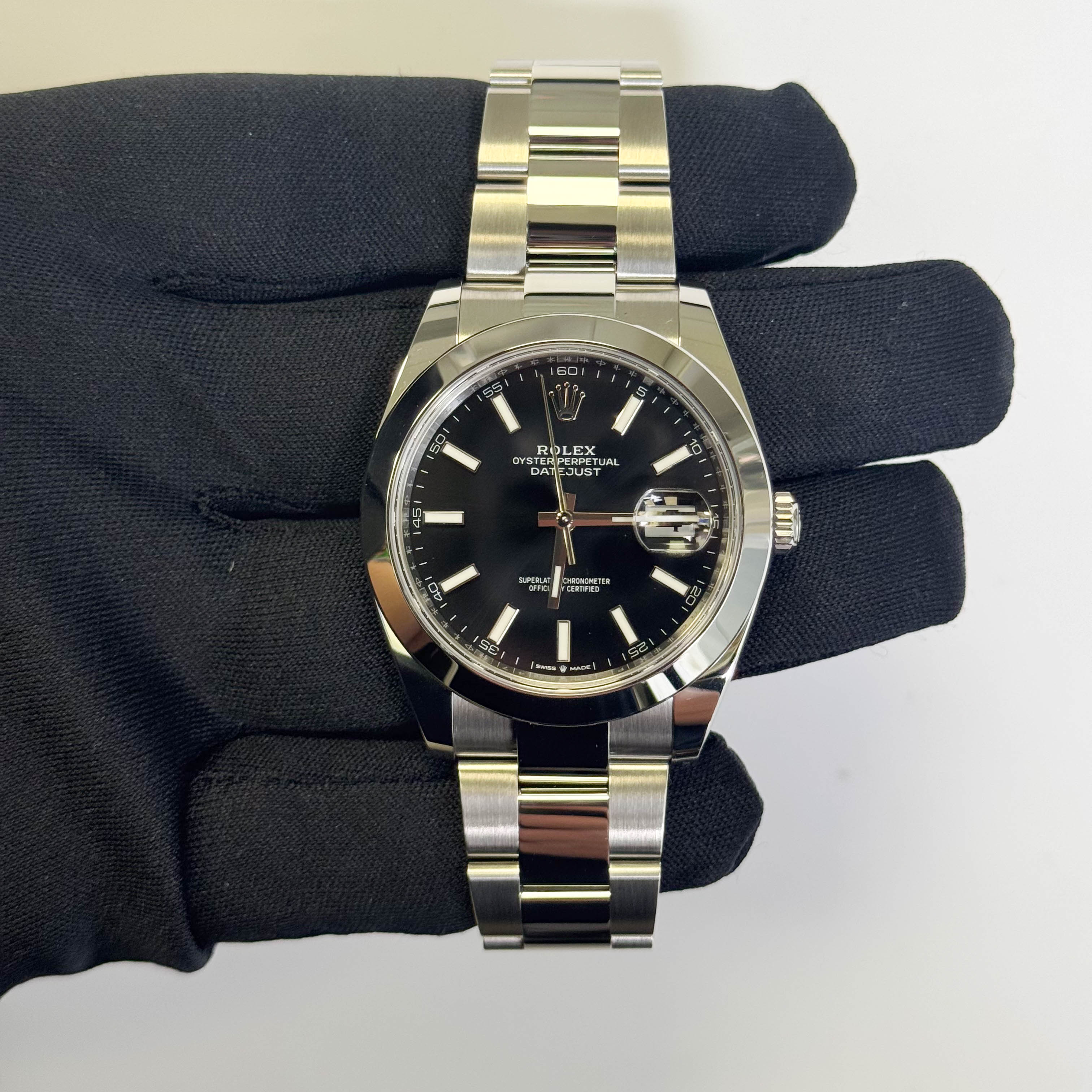 Rolex Datejust 36mm Black Stick Dial Watch Ref# 126300