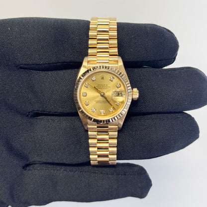 Rolex Datejust 26mm Champagne Dial Watch Ref#  69178 - Happy Jewelers Fine Jewelry Lifetime Warranty